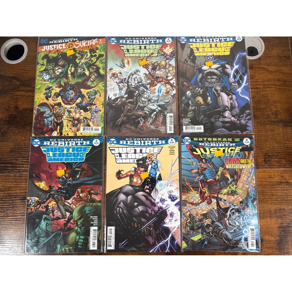 DC Universe Rebirth Justice League America Comic Lot Issues 2 3 4 5 8 Batman JLA